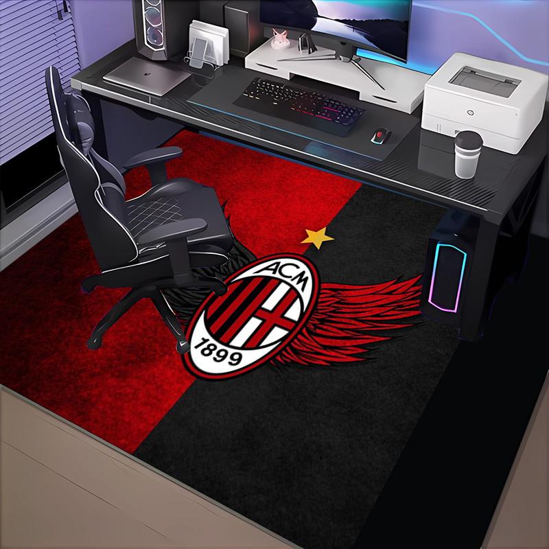 1PC Ac Milan Crest Celebration Rug Game Carpet, Floor Mat for Bedroom Living Room Entryway Rug, Home Decor Idea Gift for Christmas birthday