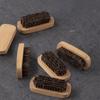 Soft & Hard Bristle Leather Shoe Polishing Brush with Wooden Handle