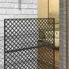 Outdoor Room Divider, Metal Wall Screen for Patio, Porch, Garden, Freestanding Trellis, Steel, Black