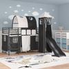 Kids Loft Bed Black 75 x 190 cm Metal