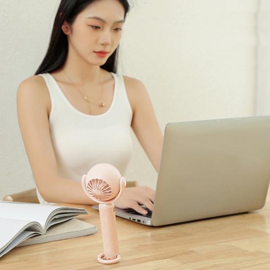 Air Conditioner Fan Powerful Handheld Fan with 3-Speed Settings Low Noise Battery-Operated Rechargeable Portable Small Fan