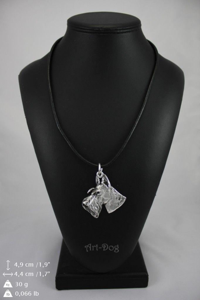 Scottish terrier, Aberdeen Terrier, Scottie - Dog necklace in gift box, silver-plated locket for dog fan, striking pendant by Art-Dog brand