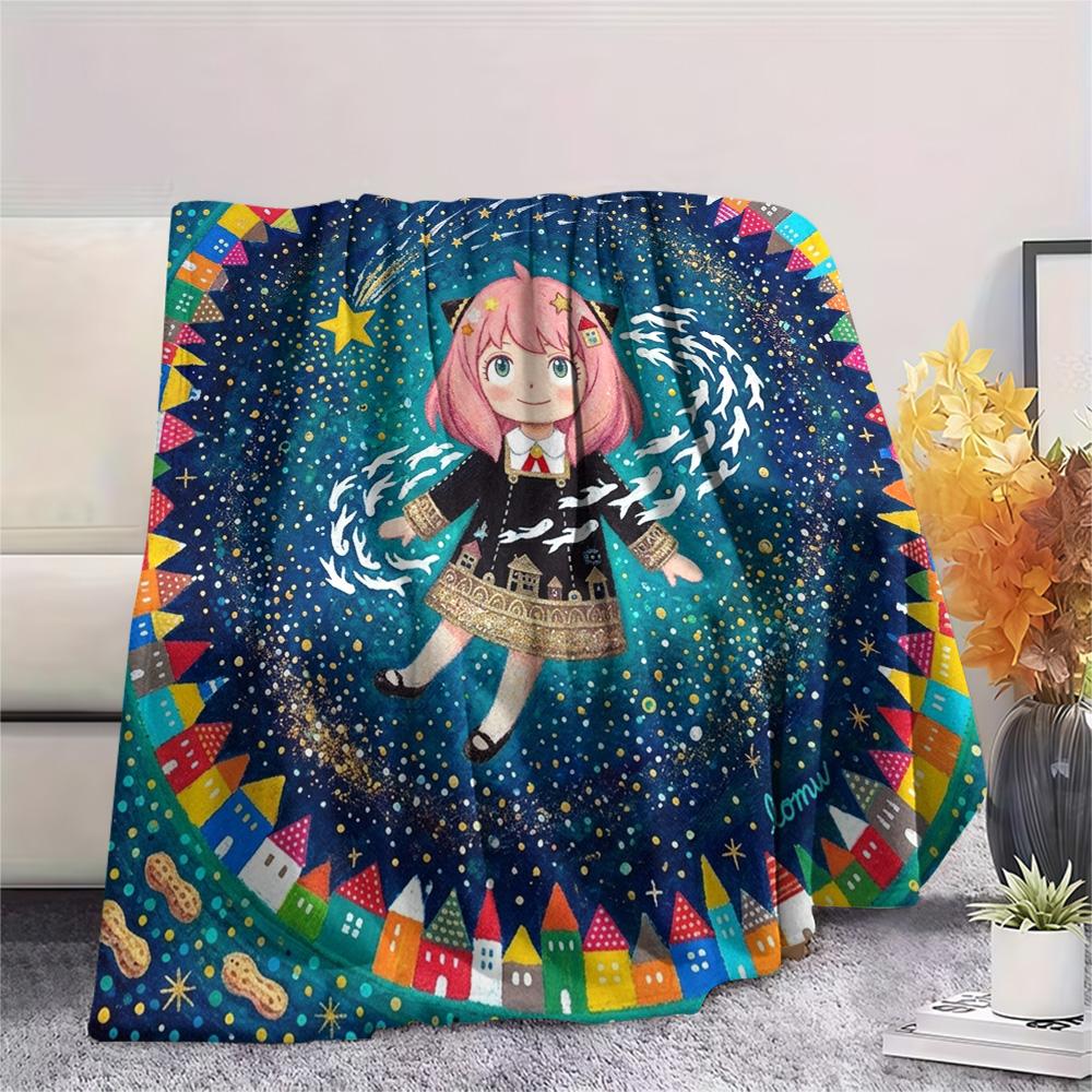 Anya Forger Print Flannel Blanket, Ultra Soft High Quality All Seasons Warm Throw, Home Decor Cozy Blanket, Perfect Christmas Gift