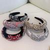Shiny Crystal Padded Hairbands Black White Rhinestone Baroque Headbands for Women Fashion Wedding Hair Accessories