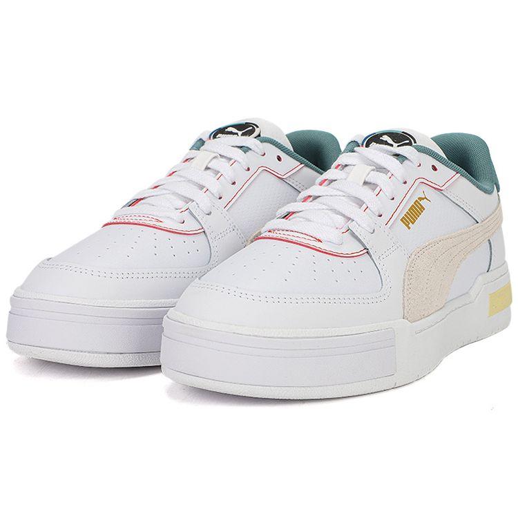 Puma Замшевые сетчатые низкие кроссовки Бело-зеленые Унисекс 384214-01