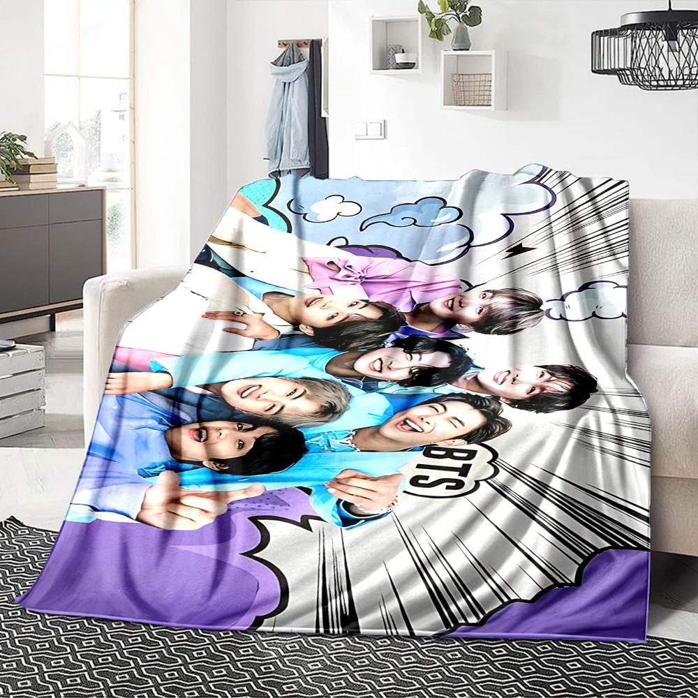 Music Box Adventure Flannel blanket, soft and warm, suitable for beds and sofas, all seasons, portable travel blanket. 0730137