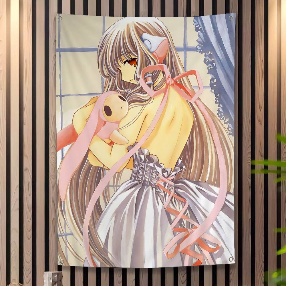 CChobits Мультфильм Классический Аниме Мультфильм Флаг Искусство Научная Фантастика Комната Домашний Декор Настенное Украшение Домашний Декор Баннер