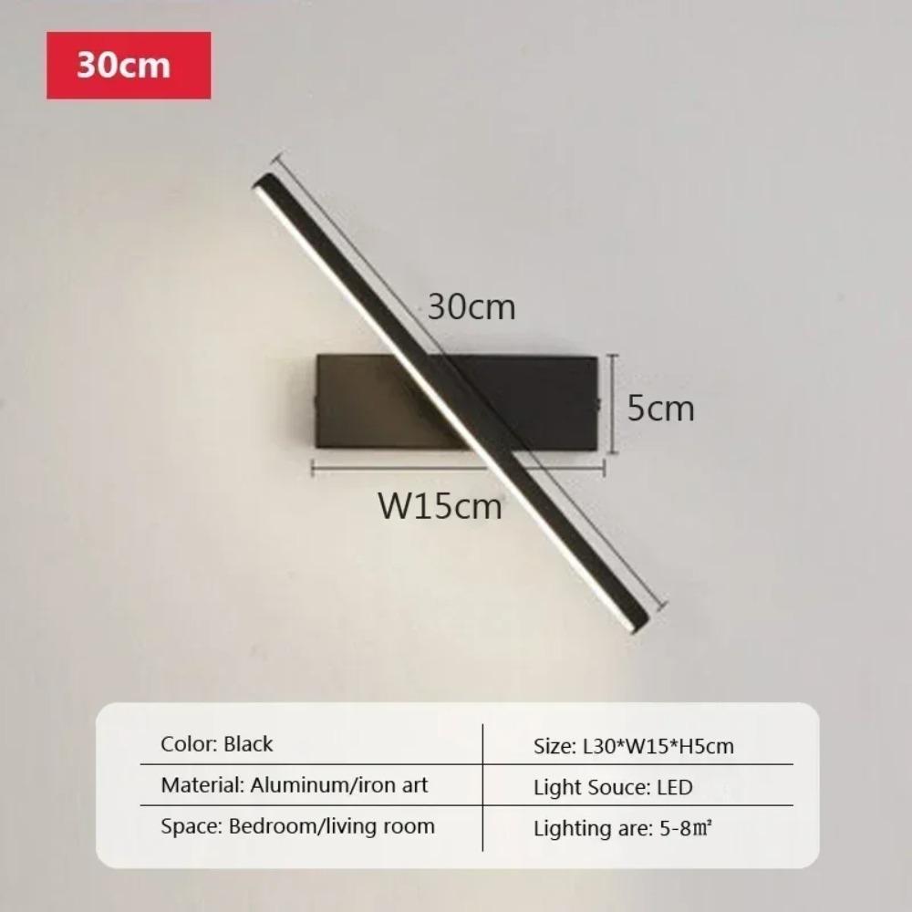 LED Rechargeable Wall Lamp Dimmable Rotatable Adjustable Angle For Living Room Bedroom Bedside Corridor Study Room Indoor Light