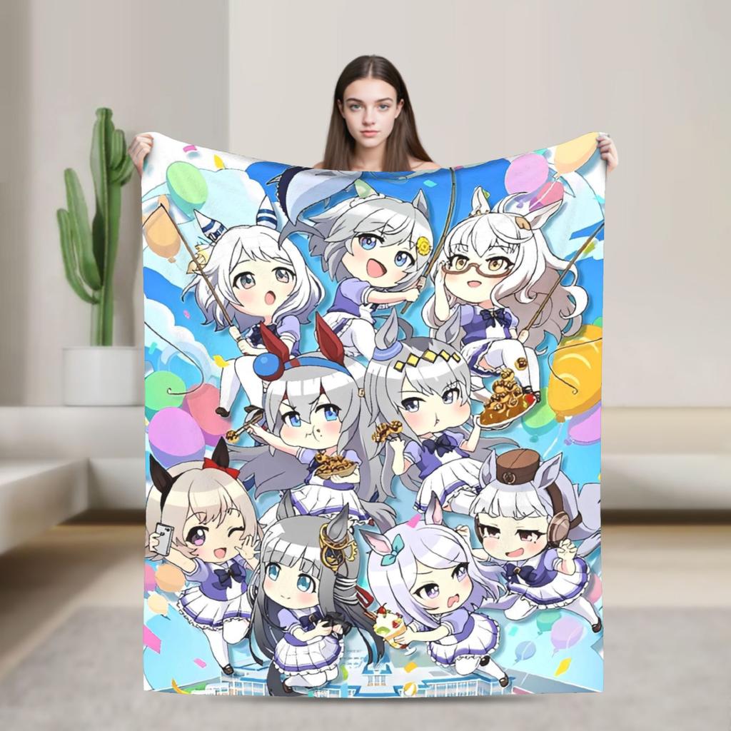 Умамусуме Претти Дерби Хару Урара Теплое Мягкое Одеяло Самолет Путешествие Плюшевое Плед Одеяло Спальня Фланелевое Покрывало Диван Кровать Покрывало