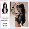 Brown Lolita Long Straight Wig for Round Faces - Natural Full Head Coverage