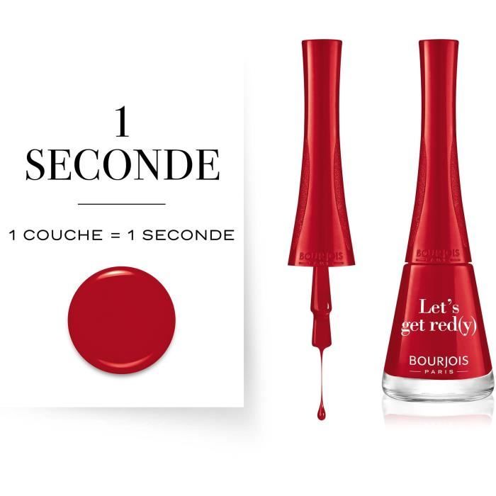 BOURJOIS Vernis à ongles 1 Seconde - 09 Let's Get Red(и)