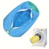 Durable Mesh Shoe Wash Bag with Zipper Rich Fluff Inside Protects Sneakers Casual Shoes in Washer Dryer Travel Storage Organizer