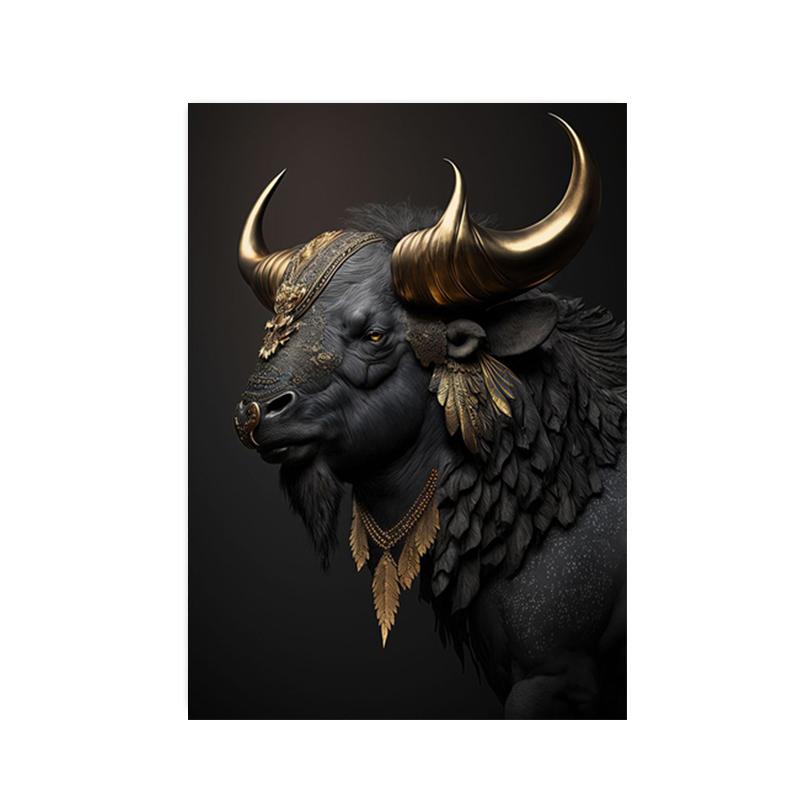 Черное золото животные король горилла лев постеры принты кролик слон холст картины настенное искусство картина для гостиной домашний декор