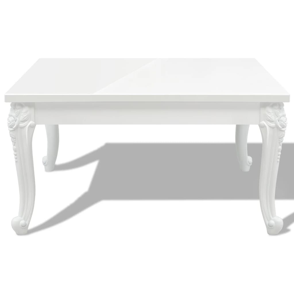 Coffee Table 80 x 80 x 42 cm High Gloss White