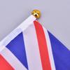 10Pcs Hand Held Wave Union Jack Flag Party Celebration Britain Uk Banner + Pole
