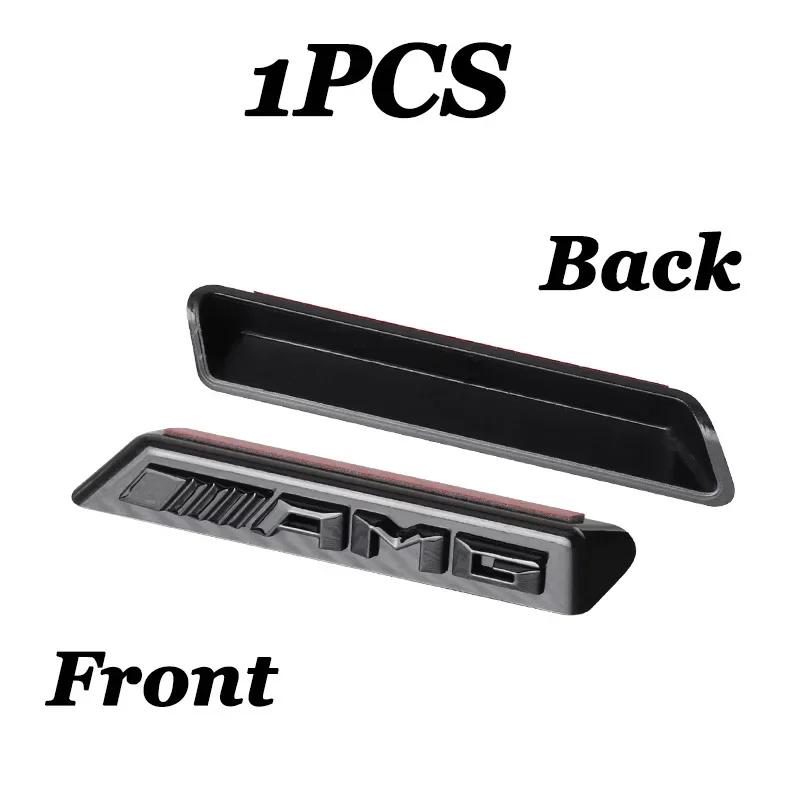 WUGL8 3D ABS Car AMG Sticker Mercedes Benz AMG Badge Logo Front Grille Emblem Decoration Decals Auto Modification Accessories