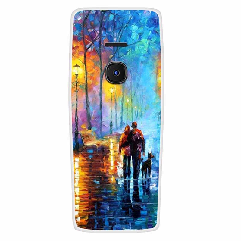For Nokia 8210 4G Case Soft Silicone Space Landscape Covers for Nokia 6300 4G Cases Colorful Bumpers Cat Phone Protective Bags