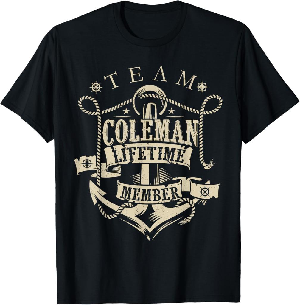 Team COLEMAN Lifetime Member Vintage COLEMAN Family Name T-Shirt