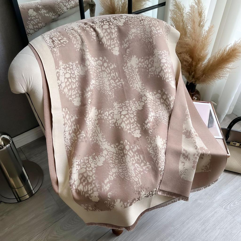 Leopard Print Long Scarf Thermal Scarf Women'S Thickened Women'S Scarf Cape Shawl