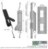 SK1-080 Durable Three-Point Cabinet Electric Combination Rod Control Lock Key Operated Door Panel Lock