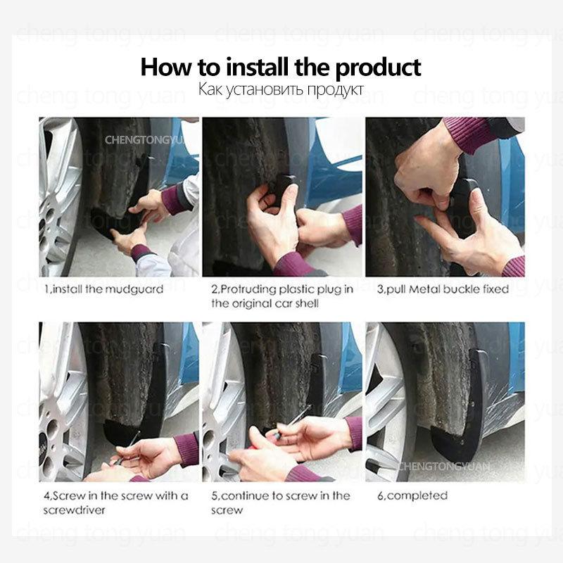 Mudguards FOR VW Volkswagen ID.6 X Crozz -2025 Fenders Car Mud Flaps Splash Guards ABS Black Exterior Modification Accessory