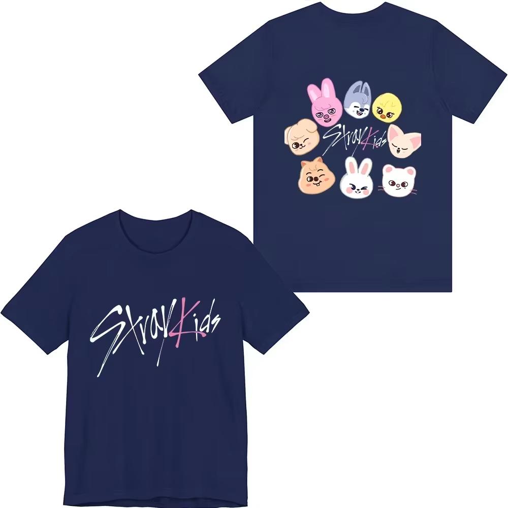 Summer Hot Sale Stray Kids SKZOO Cartoon Fans T-shirt HIP HOP High Street Men Women Gothic Oversized T-shirt Y2K Harajuku Punk T-shirt