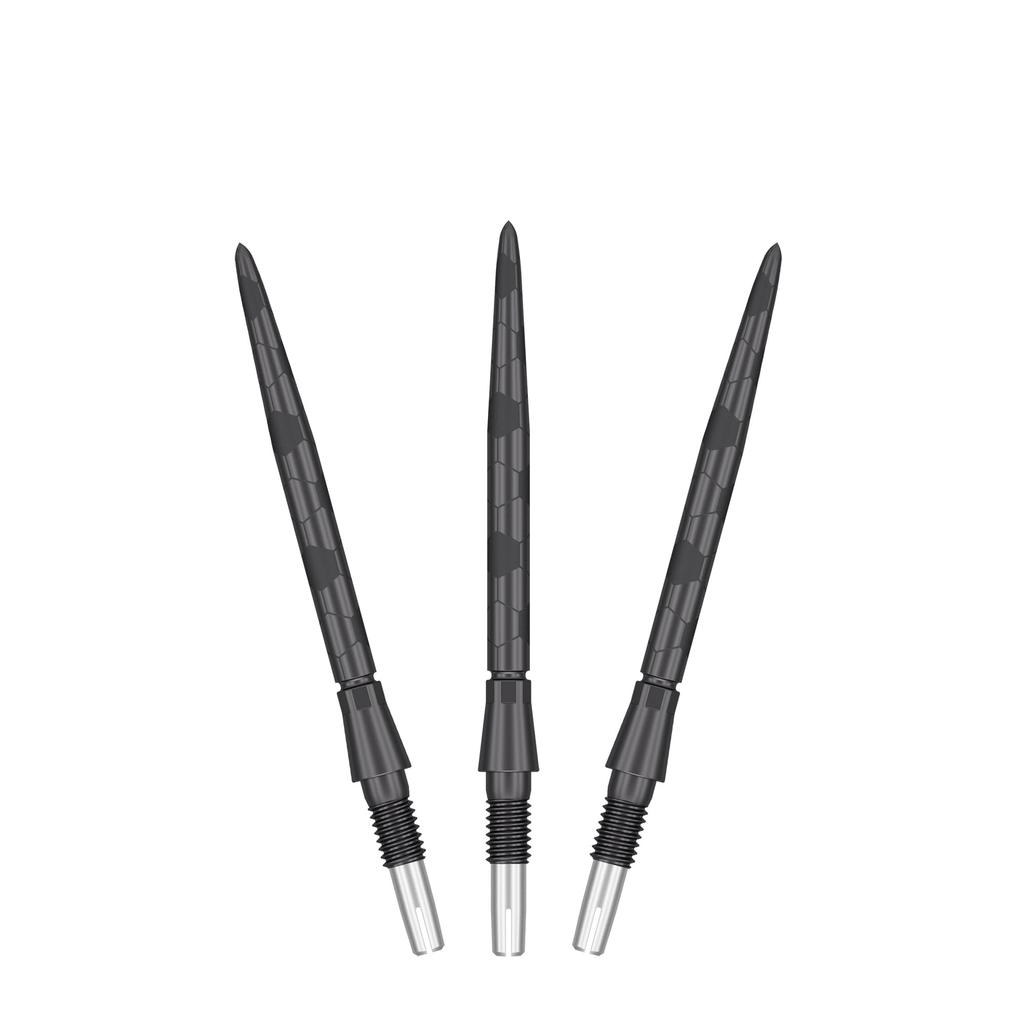 Target Darts Swiss Storm ONYX Dart Points of Replacement Steel Dart Points (Set 3) 26mm/30mm/35mm - Silver/Gold/Black (30mm, Black)