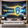 Custom Name Text Tapestry Leeds United Personalized Polyester Wall Tapestry For Bedroom And Room