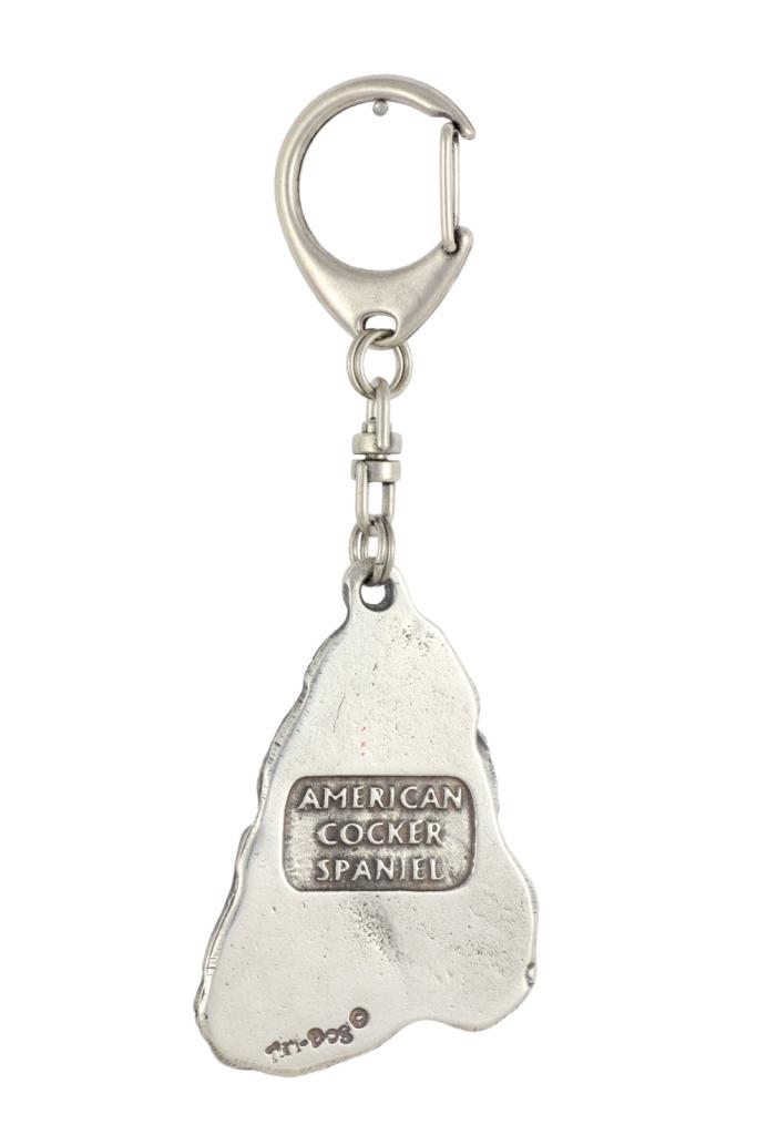 Clumber Spaniel - Silver-plated Key Ring with Dog, Handbag Decoration, Backpack Pendant by Art-Dog Brand