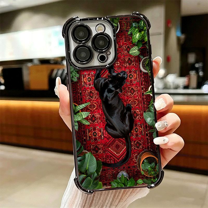 Черная Пантера Крутое Животное Покрытие Чехол Для Телефона Для Iphone 16 17 Pro Max Air 16E 14 15 Plus 12 13 Mini Противоударный Подушка Безопасности Чехол