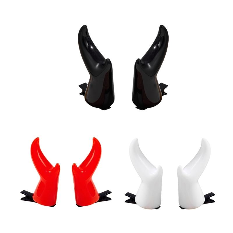 Зажим для волос в виде рогов оленя, Хэллоуин, Рожки, Плоский зажим, Хэллоуинская заколка, Рога, Элегантный зажим для волос для косплея