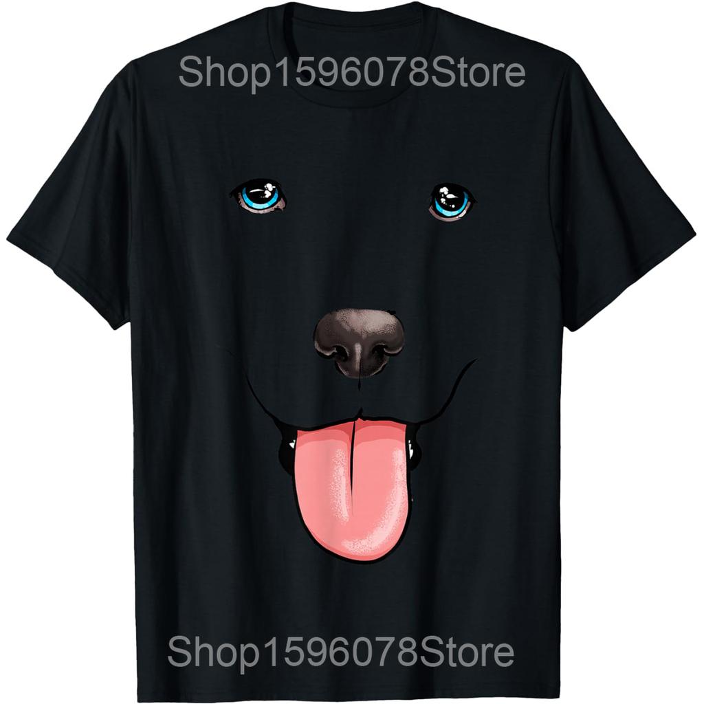 Labrador Face Lab Dog I Love My Labrador T Shirts Men Pure Cotton Humor Streetwear Tee Shirt Short Sleeve Unisex Loose Clothing