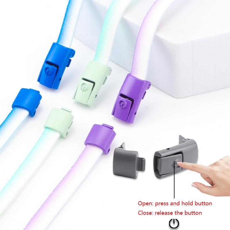NO.8 11 Color Elastic Shoelaces Without Tie Flat Shoe Laces Men And Women Casual Shoes Lazy Shoelace Press The Metal Lock Unisex