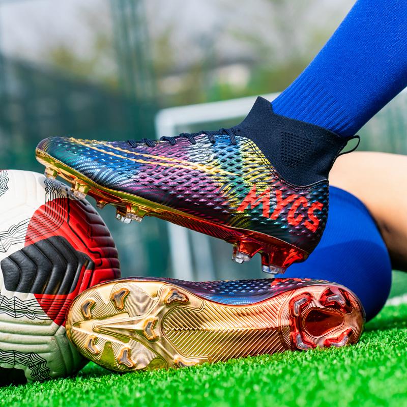 Men's Soccer Shoes Large Size Ultralight Football Boots Boys Sneakers Non-Slip AG/TF Soccer Cleats Ankle Boots Unisex