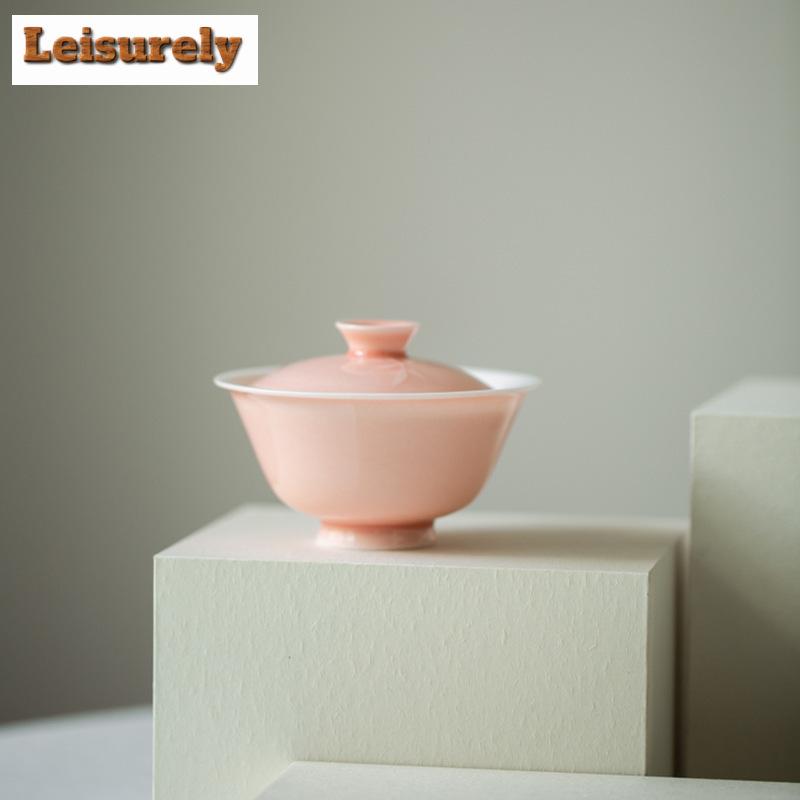 100 мл белая фарфоровая бамбуковая теневая гайвань бутик однотонная тонкая шина чайная супница крышка для чайника чаша для чайных украшений