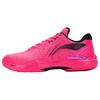 Li Ning Тканевая Амортизация Скользкая Устойчивость к Истиранию Низкие Бадминтонные Кроссовки Унисекс Флуоресцентный Фруктовый Розовый AYAS018-1