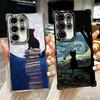 Черный кот Эстетика Узор Покрытие Чехол для телефона Для Samsung Galaxy S24 S25 FE S26 Edge S23 Ultra S22 S21 Plus S20 Противоударный Airab