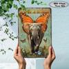 Винтажное Металлическое Настенное Искусство xin Рустикальный Знак со Слоном и Бабочкой с Цитатой «Магия Природы» Сверленый Декор для Улицы