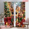 2 шт., 2D печать на плоскости Популярные шторные панели Подарок с оленями Универсальный 100% полиэстер (без удилища) Украшения для дома для