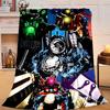 1PC Robot Invasion Alert Flannel Blanket Gift, Suitable for Both Men And Women, Soft Ideal for Beds And Sofa, Birthday Or Christmas Gift