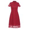 Кружевное повседневное платье Cheongsam средней длины с низким вырезом, облегающее платье больших размеров в китайском стиле Ao Dai