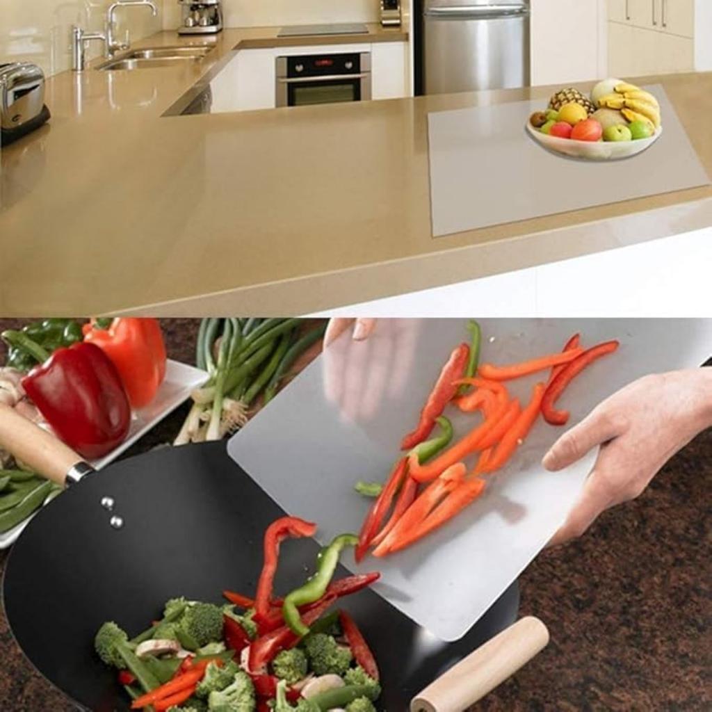 4Pcs Clear Place Mats,Translucent Plastic Placemats Set for Dining Table, Keeps Table or Desktop Cloth Cleaner, Washable, Heat Resistant, Non-Slip