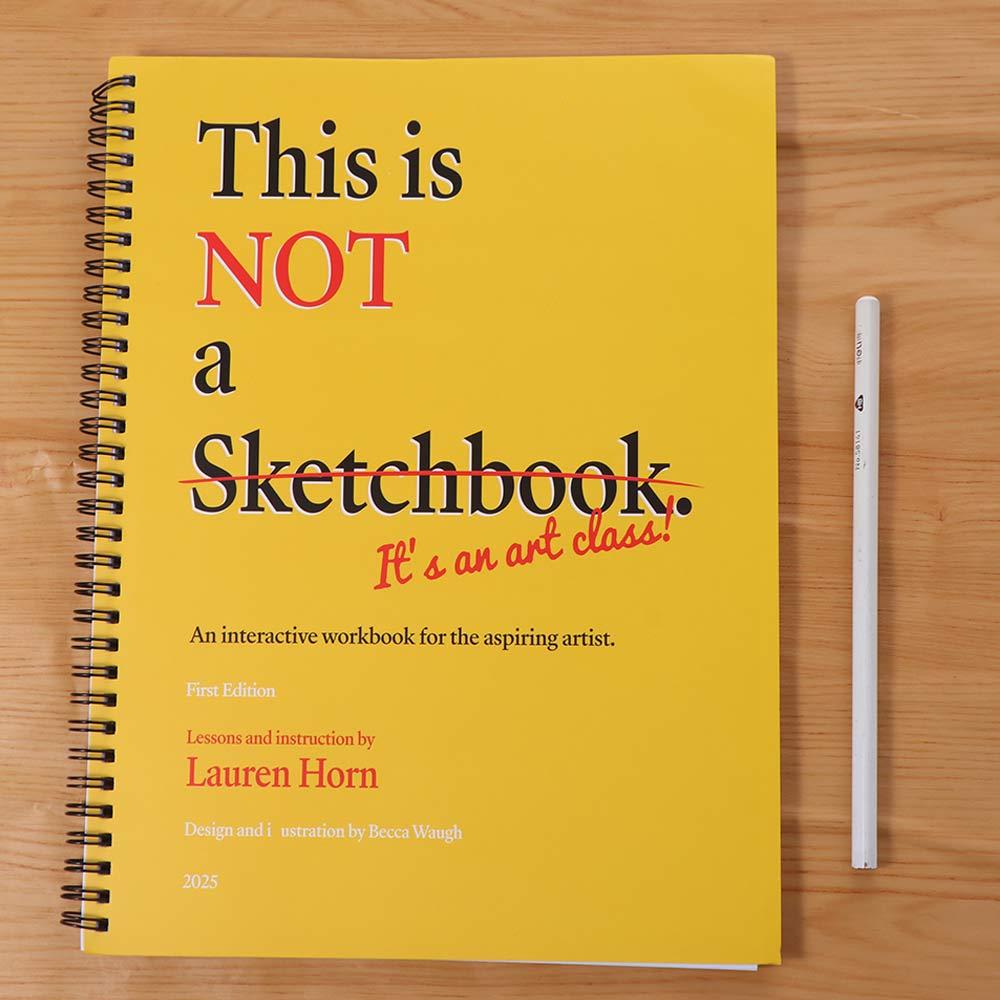 Professional This Is Not a Sketchbook Thick Paper Hardcover Art Class Drawing Book with Lined Blank Pages Interactive Workbook