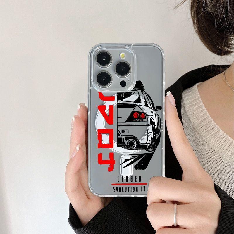 Трендовый противоударный чехол-накладка с автомобильной тематикой для iPhone 13-17 Pro Max