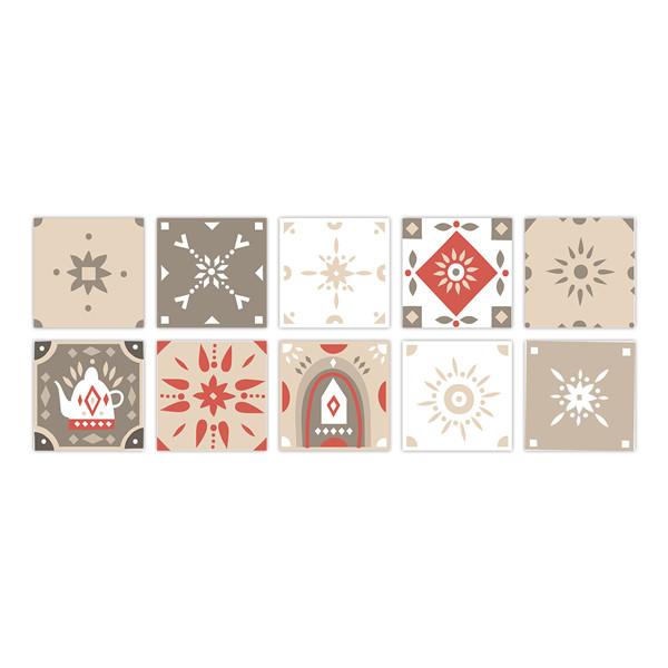 PVC Self-adhesive Sticker Waterproof DIY Tile Sticker Furniture Bathroom Kitchen Wall Stickers Removable Tile Stickers