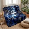 Brazil Football Printed Flannel Blanket Skin Friendly Warm Decorative Throw for Indoor Couch Bed Daily Use