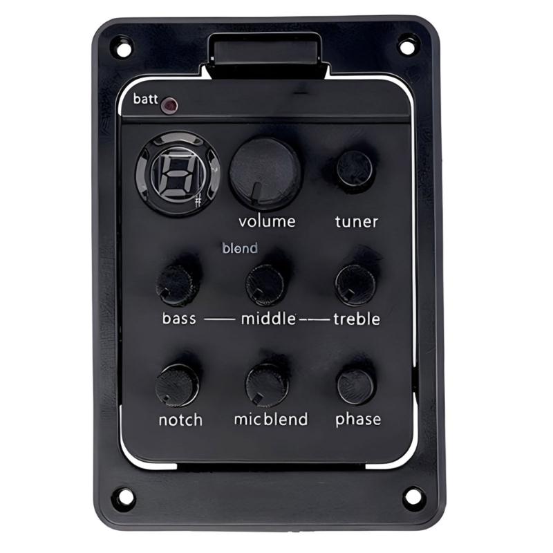 Double Model Guitar Preamp Tuner Piezo Pickup 301 Acoustic Guitar Preamp Pickup 4 Band Acoustic Guitar Pickup with Tuner