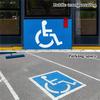Handicap Parking Stencil, 36x36In Reusable Silicone Parking Lot Stencils for Disabled for Painting, 1mm Thickness, Foldable & Flexible