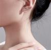 Vewant High Quality Boucles D'oreilles Piercing Rhodium Plated Classic Sparkling Piercing Ear Crawlers Climber Earrings Woman