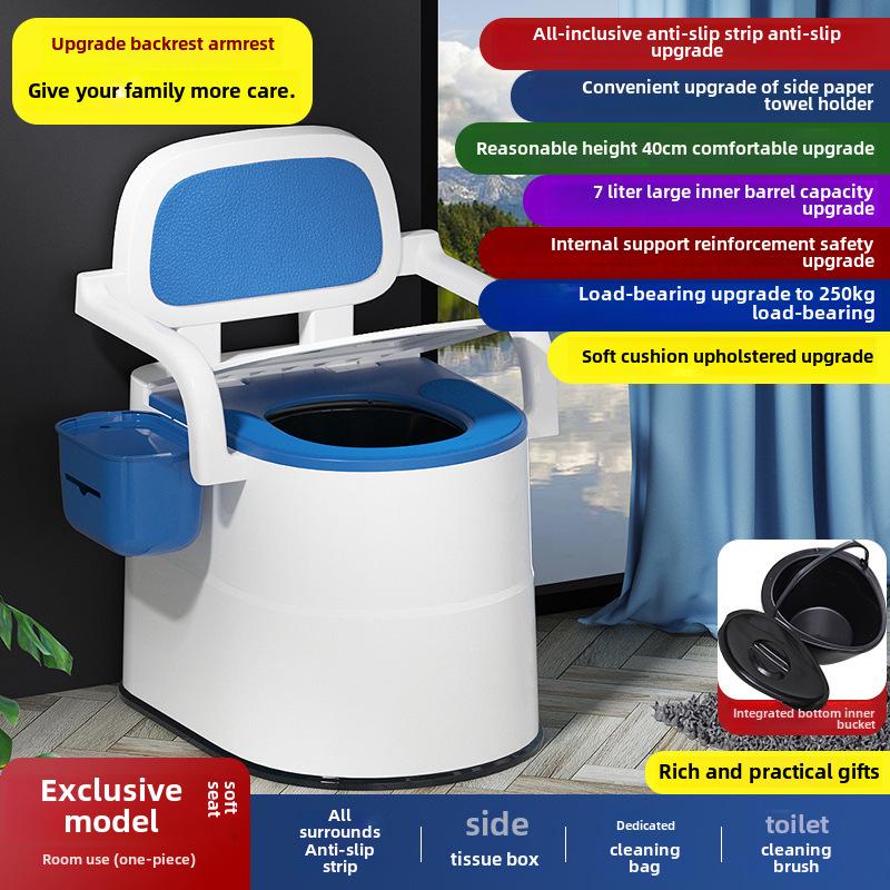 Portable Adult & Elderly Deodorant Toilet Stool for Home